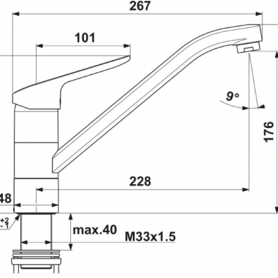 Ideal Standard Ceraflex 5 robinetterie pour fenêtres, chrome, haute pression