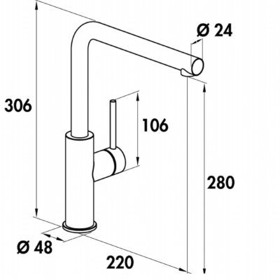 SERVIZIO Namor® 3 robinetterie pour fenêtres, noir mat, haute pression